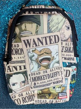 Sprayground One Piece Wanted Shark Posters Backpack Limited Edition